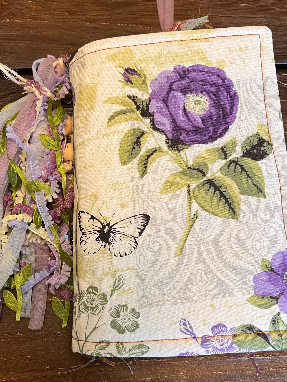 Butterfly Junk Journal Christian Faith Floral Nature Softcover 3 Sig Decorated